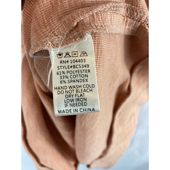 JOA Lace Up Cold Shoulder Sweatshirt Orange Size Large - Picture 6 of 8